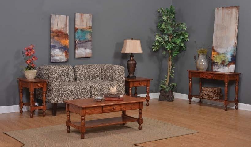 Cherry wood end tables deals with storage